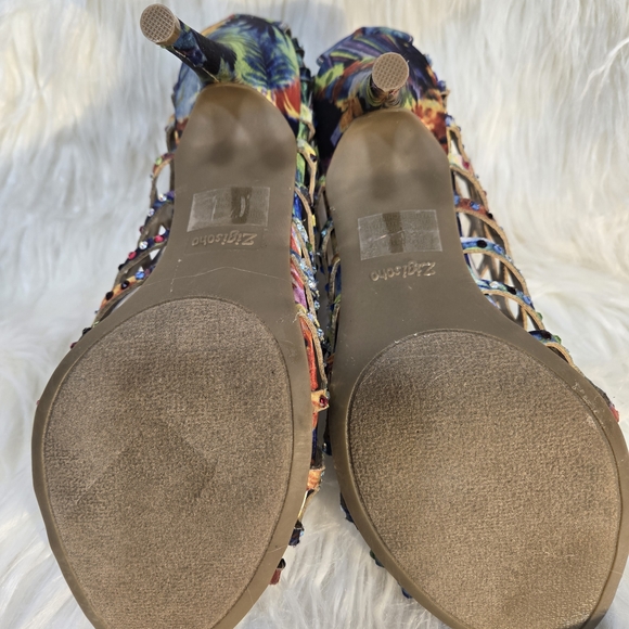 Zigi Soho Multicolor Rhinestone Heels - Picture 9 of 9